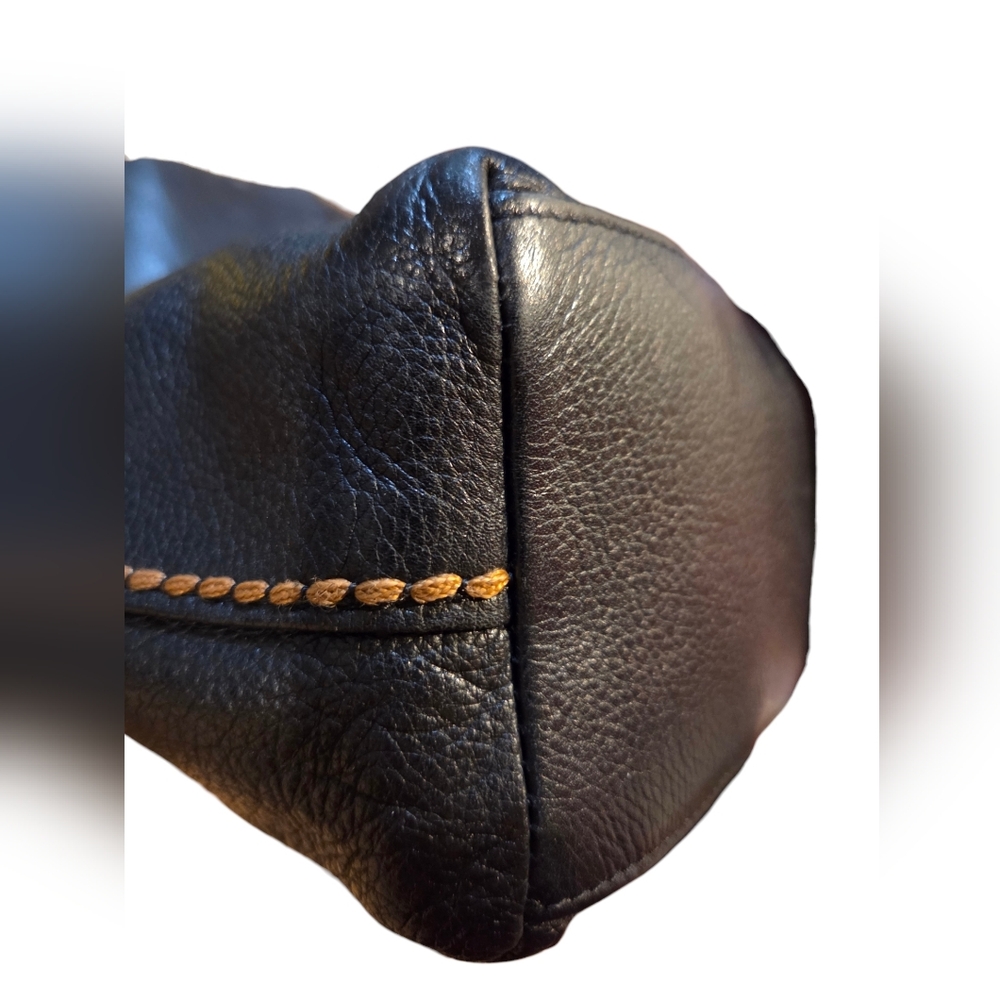 Plinio Visonà Classic Pebbled Leather Tote Featuring Tortoise-shell Satchel Bag - Picture 7 of 15